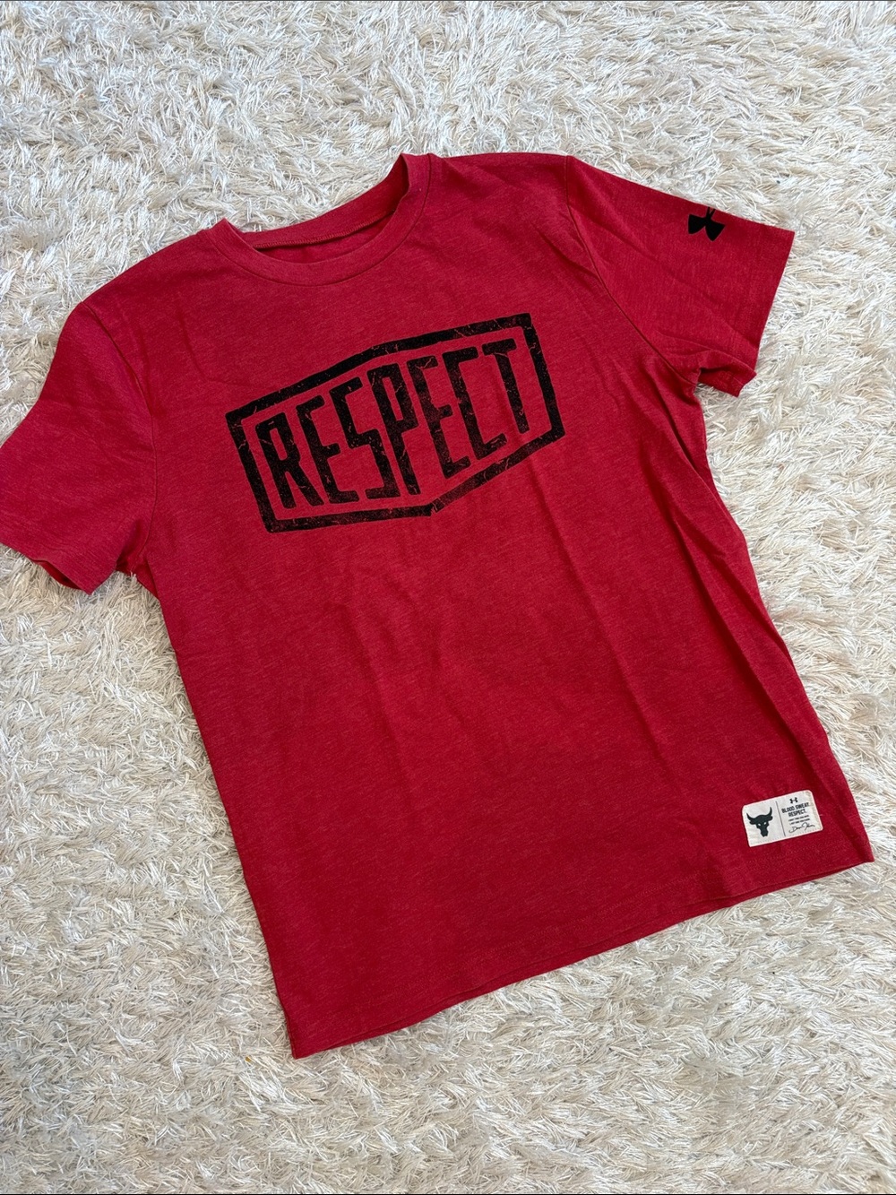 Under Armour Red 'Respect' Graphic Short Sleeve Tee
